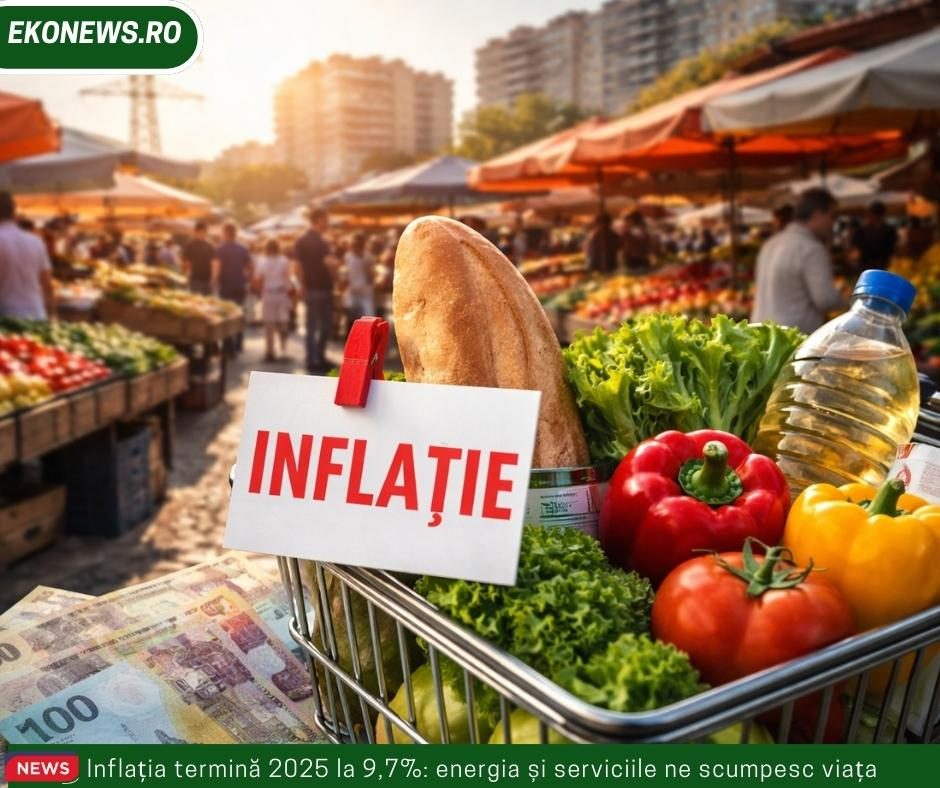 Inflația termină 2025 la 9,7%: energia și serviciile ne scumpesc viața